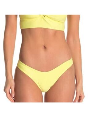 VYB Nordstrom Womens Bikini Bottom Neon Yellow Swim Suit NWT Large